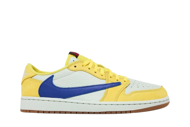 Tênis Travis Scott x Air Jordan 1 Low Og Canary Amarelo